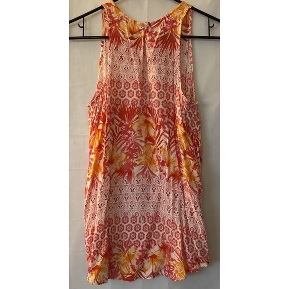 Old Navy Womens Multicolor Floral Round Neck Sleeveless Blouse Top Size SP - Picture 4 of 7